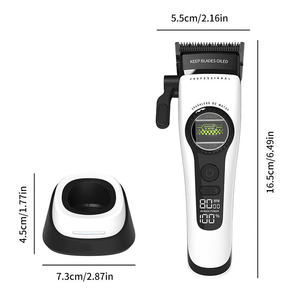 Cortadora <span class=keywords><strong>de</strong></span> <span class=keywords><strong>Pelo</strong></span> Profesional con Logotipo OEM, 2500 mAh, 5 Velocidades, Motor sin Escobillas <span class=keywords><strong>de</strong></span> Rotor Externo, 8000 RPM, Cuchilla <span class=keywords><strong>de</strong></span> Cerámica DLC, Cortadora <span class=keywords><strong>de</strong></span> <span class=keywords><strong>Pelo</strong></span> para Barbería - Product Image 6