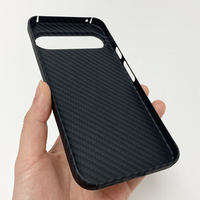 Étui de téléphone portable de luxe en fibre d'aramide durable, imperméable, couleur unie, pour Google Pixel 9 Pro XL