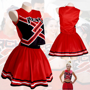 Uniforme de Animadora Manyusha Rojo para Adultos, Top sin Mangas con Falda para Juego de Rol de Anime - Product Image 1
