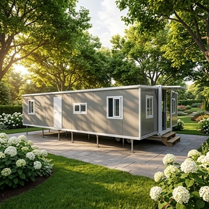 Kit de maison préfabriquée de 40 pieds pour bâtiments de jardin, maisonnette moderne avec bardage, cabane modulaire préfabriquée pour hôtel et bureau - Product Image 1