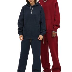 2024 Venta al por mayor de chándales de algodón pesado para hombre chándal personalizado gimnasio Jogger conjunto de dos piezas - Product Image 1