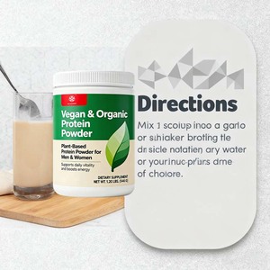 טבעוני & אבקת חלבון אורגנית לגברים ולנשים תומך חיוניות יומיומית ומגביר את תוספת אבקת חלבון צמחי - Product Image 6