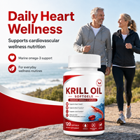 Huile de Krill Formule Personnalisée Directement de l'Usine avec CoQ10 – Gélules d'Huile de Krill pour la Santé Cardiovasculaire