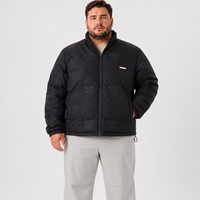 Veste matelassée pour homme à col montant, fermeture éclair intégrale, poches à cordon, hiver, grandes tailles, surdimensionnée, 6XL 7XL