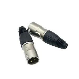 SWIELER Audio XLR Male Adapter Nickeled Plated OFC Plug Black For Microphone Mixer Speaker Snack Plug DMX 3Pin Mic Connector