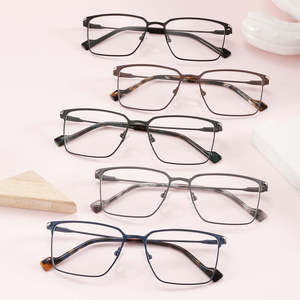 LE6542 メンズメタルスクエア光学フレーム高品質眼鏡フレーム新デザインアイグラス<span class=keywords><strong>2026</strong></span> - Product Image 1