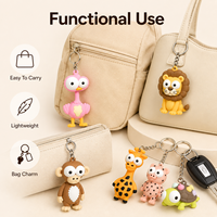 Porte-clés personnalisé en PVC caoutchouc 3D, figurine mignonne d'anime ou de dessin animé, pour cadeaux de co-marquage de marque