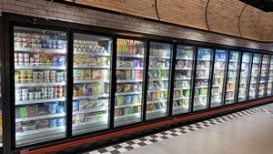 Congélateur vertical commercial pour supermarché, avec porte vitrée, refroidissement par air, pour crème glacée, affichage vertical, contrôle numérique de la température - Product Image 4