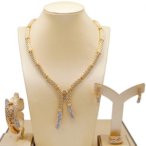 Zhuerrui Set di gioielli africani di <span class=keywords><strong>alta</strong></span> qualità Set di gioielli placcati in oro italiano Fashion Lady Dubai Style Set di gioielli HD20072014 - Product Image 6