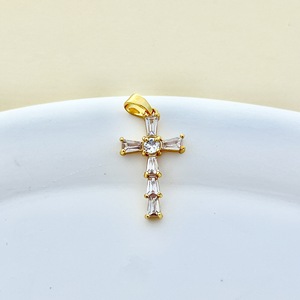 Pendentif Croix en Alliage de Zinc avec Sertissage Griffe, Bijou Thème, Cadeau, Breloque de Collier - Product Image 3