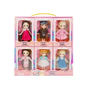 도매 6 인치 소프트 실리콘 비닐 장난감 인형 소녀