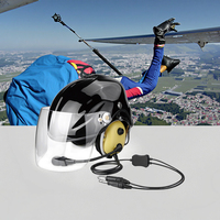 Casque de parapente en fibre de carbone avec suppression du bruit, écouteurs et design élégant du bandeau