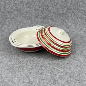 Cuenco de melamina con tapa, juego de vajilla de plástico para servir, para <span class=keywords><strong>supermercado</strong></span>, gran oferta - Product Image 3