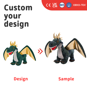 Peluche personnalisée Triceratops avec logo imprimé par transfert thermique, jouet animal en peluche, <span class=keywords><strong>dinosaure</strong></span> en matériaux doux, sûrs et non toxiques - Product Image 2