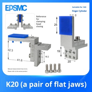 Adjustable Metal MHZ2-16/20D Widened Gripper Bracket Mechanical Finger Cylinder Chuck <b>Parallel</b> Fixture Accessories Fittings - Product Image 4
