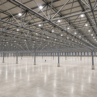 Bâtiment d'entrepôt à structure spatiale 30 x 120 m à portée libre en acier pour logistique et hangar d'avions, direct usine