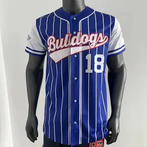 2024 novo logotipo personalizado por atacado de roupas esportivas de sublimação de secagem rápida respirável camisas de beisebol masculinas bordado camisa de beisebol