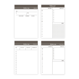 Mémo papier personnalisé bon marché auto-adhésif portable pour uriner Minutes de la réunion <span class=keywords><strong>Plan</strong></span> quotidien/mensuel arraché - Product Image 1