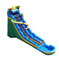 Toboggan aquatique gonflable tropical Jaguar caché, pour tous les âges, événements commerciaux en plein air, locations pour fêtes