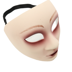 Mujer <span class=keywords><strong>media</strong></span> <span class=keywords><strong>cara</strong></span> mascarada fiesta Cosplay disfraz accesorio <span class=keywords><strong>Halloween</strong></span> y boda adecuado rubor <span class=keywords><strong>maquillaje</strong></span> <span class=keywords><strong>de</strong></span> ojos labios rojos como máscara - Product Image 2