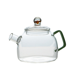 Tetera de vidrio resistente al calor con tapa, gran capacidad para té de flores, té verde, calentador de té estilo chino para el hogar con vela - Product Image 5