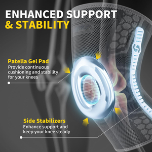 <span class=keywords><strong>Rodillera</strong></span> de silicona Offloader con logotipo personalizado, soporte de nailon <span class=keywords><strong>para</strong></span> <span class=keywords><strong>la</strong></span> <span class=keywords><strong>rodilla</strong></span>, estabilizador universal de compresión <span class=keywords><strong>para</strong></span> deportes - Product Image 3