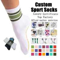 Personnalisez vos propres chaussettes de sport en coton unisexes pour hommes et femmes, respirantes, avec grip antidérapant, pour la course à pied, le basketball, le pilates