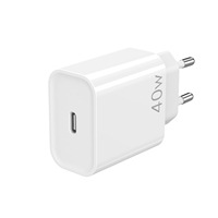 Livraison gratuite articles EU pin double USB-C PD 40W GaN chargeur rapide chargeur pour iPhone 16 15 14 OTP Protection PC