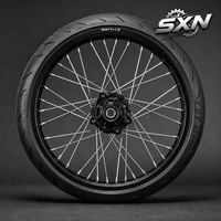 Kit de roues Supermoto 17 pouces pour Sur-Ron Ultra Bee, pièces de modification, assemblage haute performance pour moto électrique tout-terrain CNC argentée