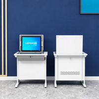 Bureau informatique rabattable, bureau semi-encastré, table de formation pour salle de classe électronique, bureau d'étudiant pour salle de classe et laboratoire informatique