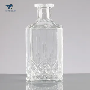 Custom Bottle 500ml 750ml Empty Custom Fancy Wine Glass Bottle For Whisky