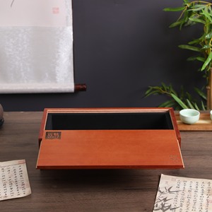 Boîte à thé universelle en bois d'Okoumé de qualité supérieure, style vieilli et rétro, pour thé Pu'er, boîte d'emballage pour thé Baihao Yinzhen - Product Image 2