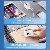 Chargeur USB intelligent 5G 6 ports, adaptateur de prise de courant de voyage multi-ports à charge rapide pour iPhone Samsung, mini chargeurs muraux