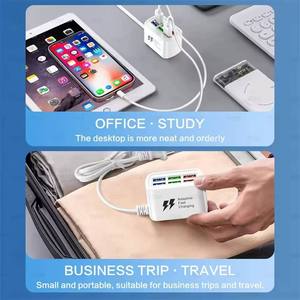 Chargeur USB intelligent 5G 6 ports, <span class=keywords><strong>adaptateur</strong></span> de prise de courant de voyage multi-ports à charge rapide pour iPhone Samsung, mini chargeurs muraux - Product Image 4