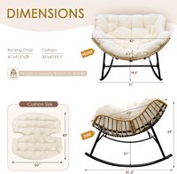 Dwoo Fauteuil Suspendu Balançoire Intérieur Extérieur Confortable Canapé Paresseux Salon Fauteuil Œuf Géant Balancelle Transat Inclinable Terrasse