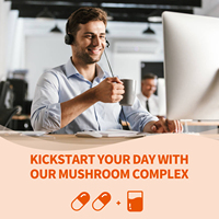 GANOHERB Reishi Queue de Dinde Crinière de Lion Chaga Cordyceps 6 en 1 Champignon comestible Suppléments de champignons à base de plantes