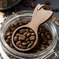 Cuillère à café expresso en bois de noyer Cuillère à mesurer pour accessoire de dosage pour thé Café Sucre