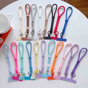 สายคล้องโทรศัพท์โพลีเอสเตอร์แบบปรับได้ ขายส่ง แฟชั่น สีสันสดใส สายรัดข้อมืออเนกประสงค์ สำหรับใช้งานโทรศัพท์มือถือแบบแฮนด์ฟรี - Product Image 1