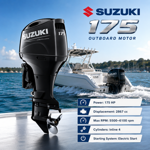 <span class=keywords><strong>Moteur</strong></span> <span class=keywords><strong>hors</strong></span>-<span class=keywords><strong>bord</strong></span> quatre temps SUZUKI DF175A 175 CV, couple puissant, <span class=keywords><strong>moteur</strong></span> marin à faible consommation de carburant pour bateaux de pêche et bateaux de travail - Product Image 1