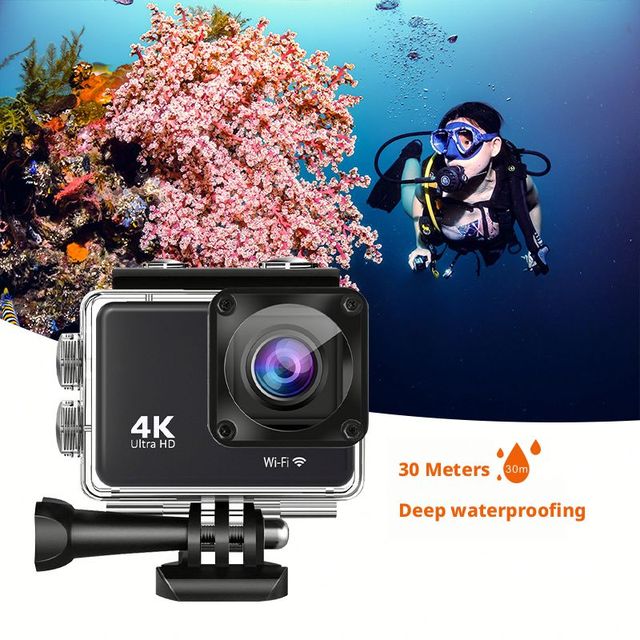Vlogger gopro Action Camera Waterproof 4K Panoramic Shooting 170° Wide Angle Sport Cam for Time Lapse Diving Skiing