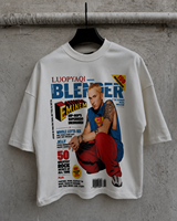 T-shirts personnalisés pour hommes, fabrication sur mesure, impression DTG, t-shirt blanc surdimensionné à col rond, manches courtes, coupe courte et carrée