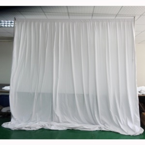 Aluminum <b>backdrop</b> <b>stand</b> kit with white pipe and drape for wedding <b>backdrop</b> - Product Image 4