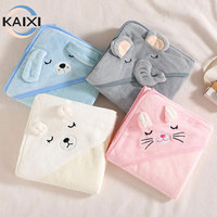 Kids Hooded Bath Towel, Cute Animal Poncho Towel Absorbent Wrap for Toddler Shower