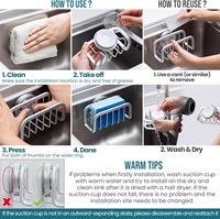 Cedar Space Panier de drainage pour éponges en acier inoxydable 304, support suspendu pour robinet d'évier, organisateur de cuisine, support pour tampons à récurer, porte-savon et brosse, décoration intérieure