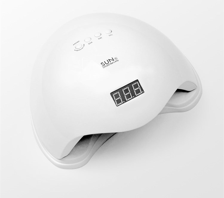 UV LED Nail Lamp WD-001 48W Phototherapy Nail Salon Equipment Tool with White Wood Handle for Drying UV Gel Polish