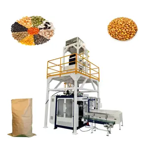 Máquina automática de embalagem de cereais e milho, 20kg, para embalagem de grãos, nozes e 25kg
