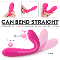 Vibrateur 2 en 1 pour tétons clitoridiens, point G, stimulation du clitoris, gode, jouets sexy pour femmes et adultes