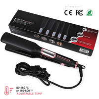 Ajustable para Uso en Seco y Húmedo, Temperatura Regulable 260 ° C 500 ° Plancha de Pelo con Placas de Titanio F, Calentamiento en 30 Segundos, Pantalla LCD MCH