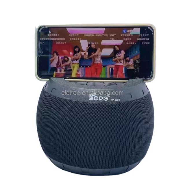 Eletree Fp-228 Fp228 Fepe Portable Xbass Speaker Rechargeable Wireless Fm Radio With Tf Card Usb Jack and Phone Holder