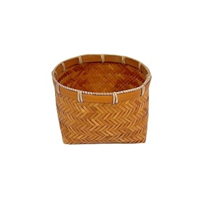 Handmade <b>Bamboo</b> Woven Square Bottom Basket 1-3L Chinese Retro Style For Fruit Dried Fruit Pastry Tea Storage - Product Image 2